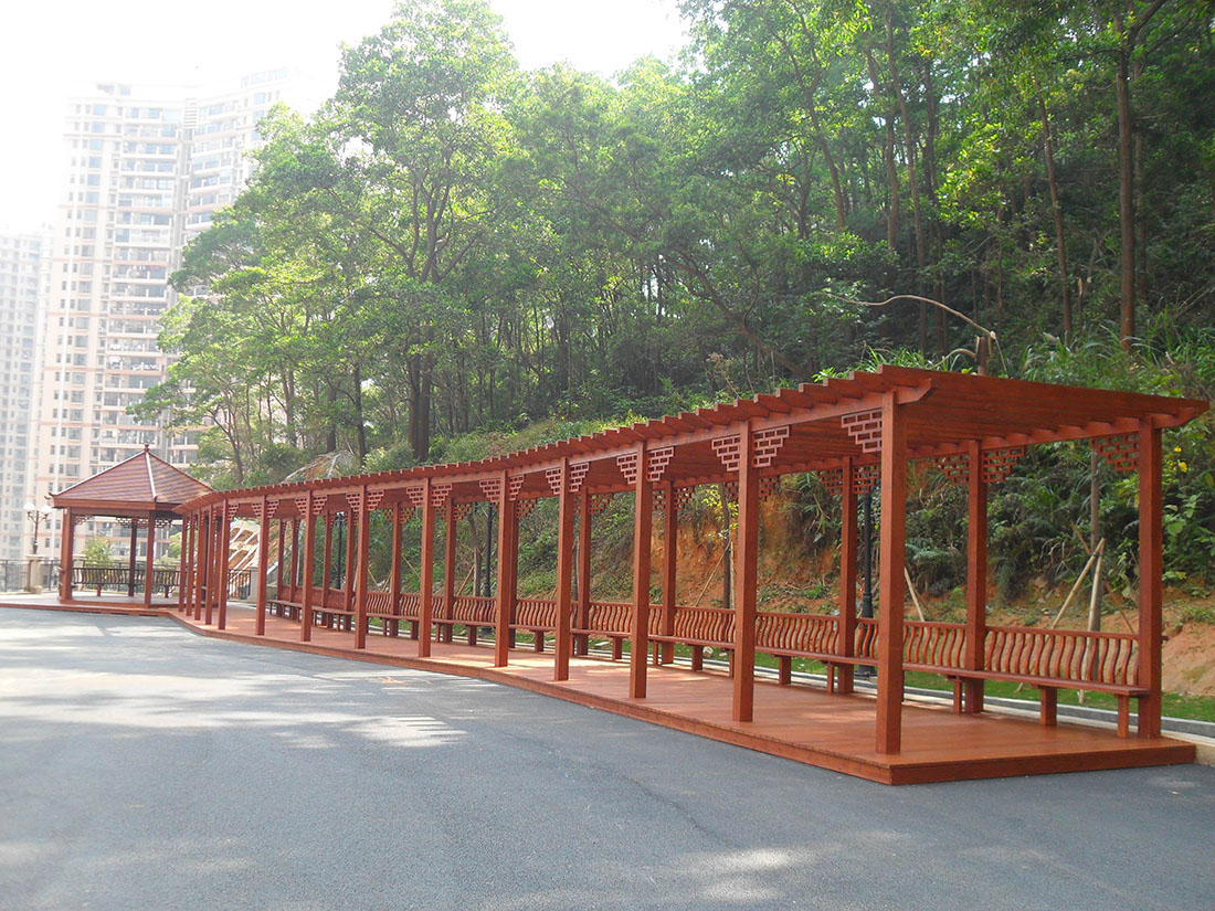 防腐木花架|宏艺达仿古建施工