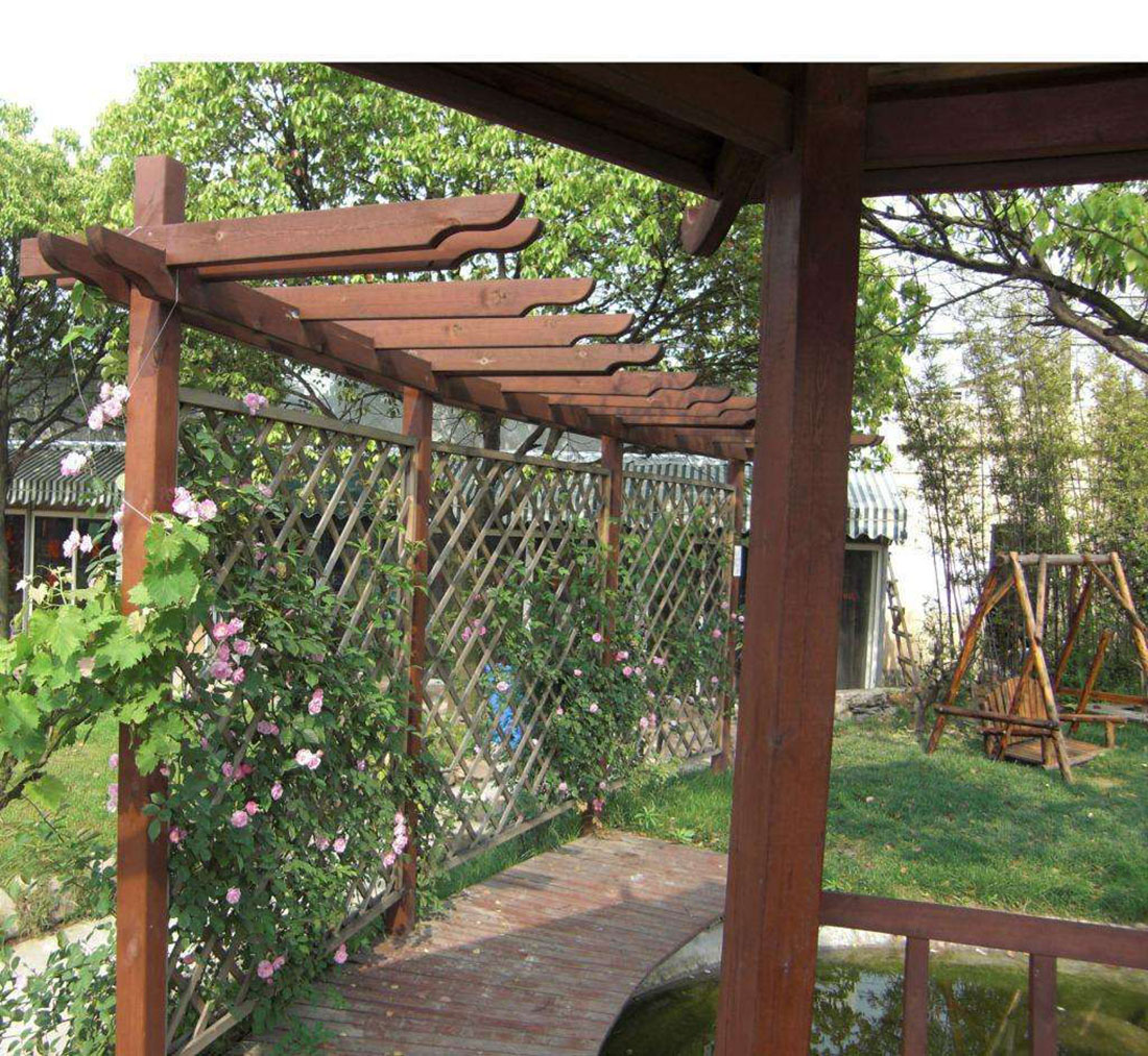 防腐木花架|宏艺达仿古建施工