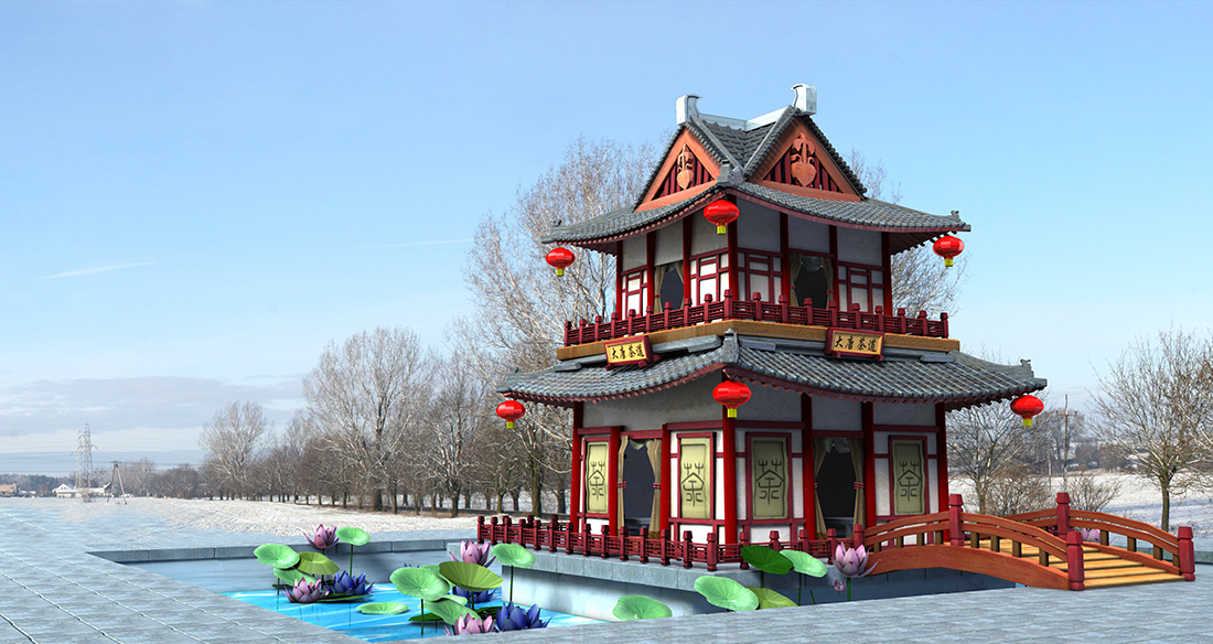 古建筑施工-宏艺达防腐木景观