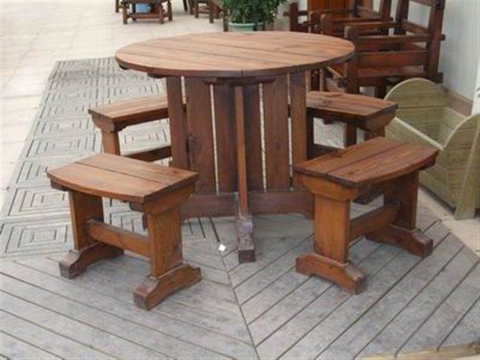 防腐木桌椅|西安宏艺达防腐木