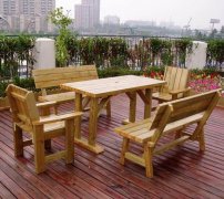 防腐木桌椅|西安宏艺达防腐木