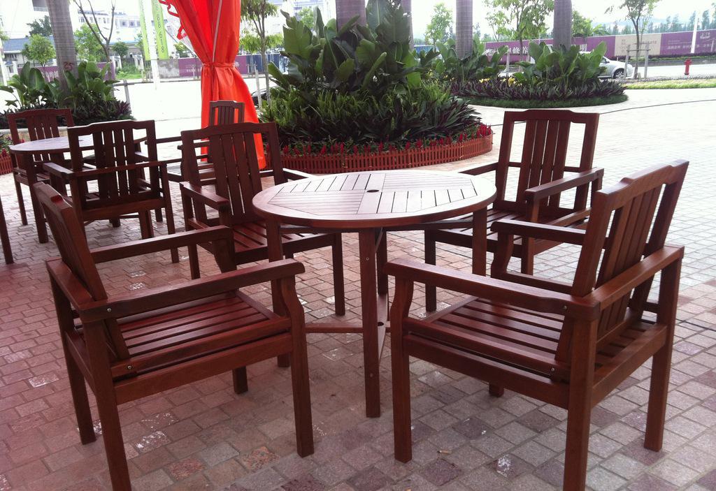 防腐木桌椅|西安宏艺达防腐木