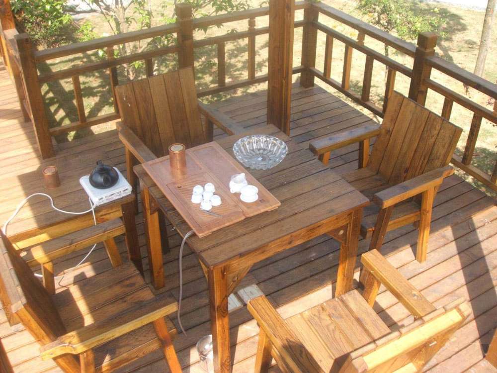 防腐木桌椅|西安宏艺达防腐木