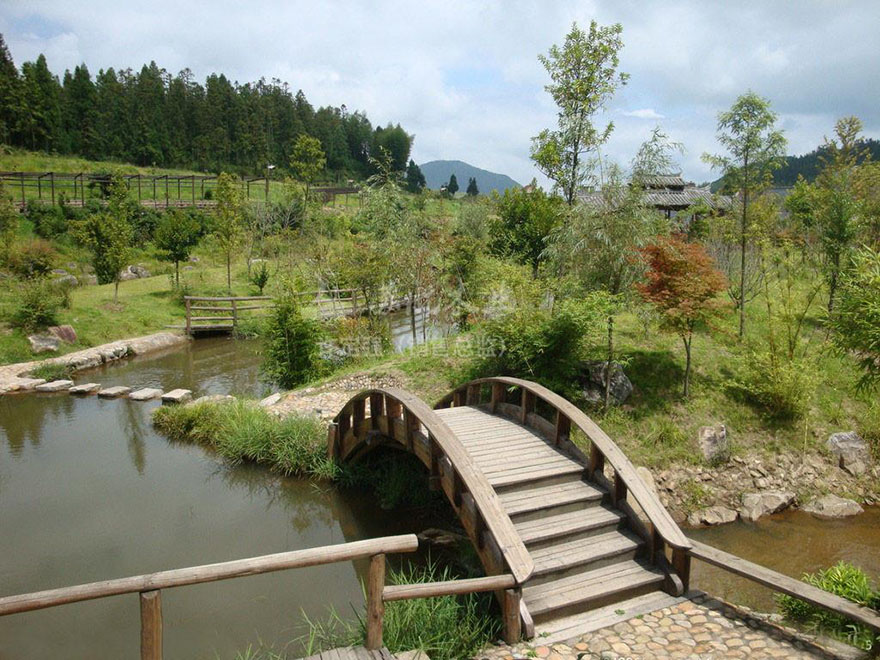 防腐木小桥|西安宏艺达防腐木桥梁