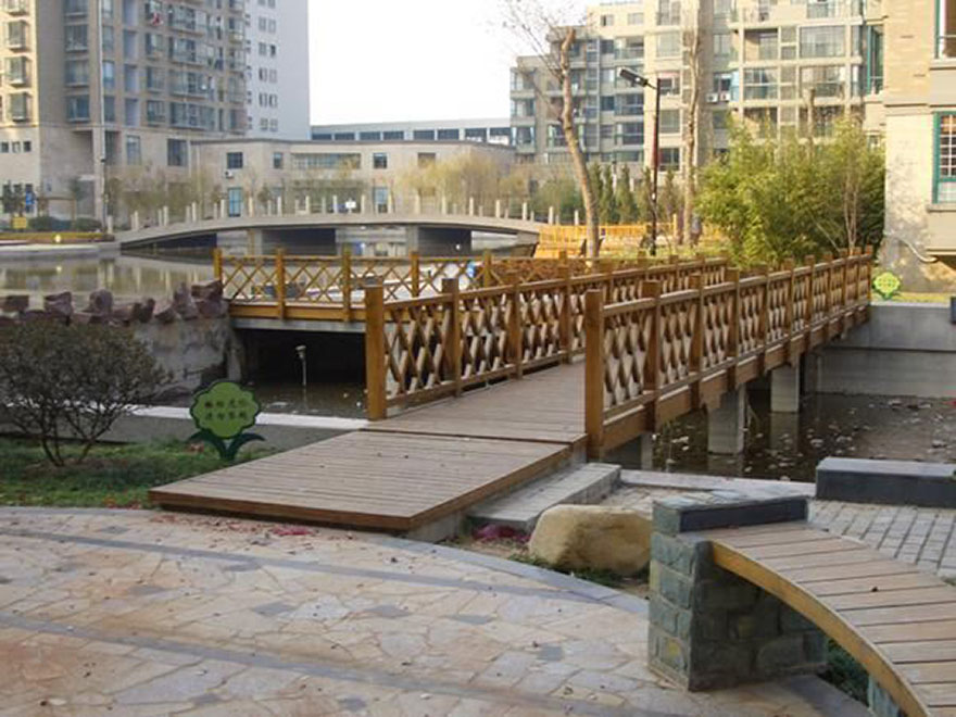 防腐木小桥|西安宏艺达防腐木桥梁