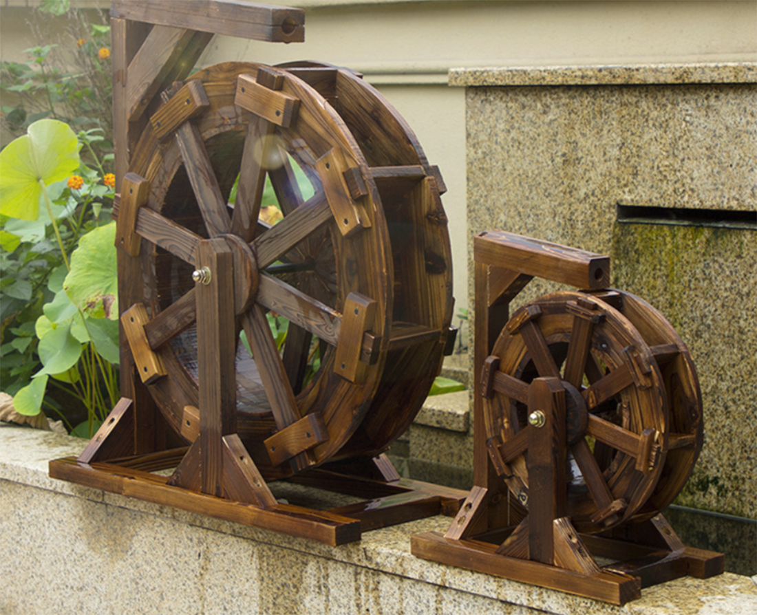 防腐木水车|西安宏艺达防腐木水车