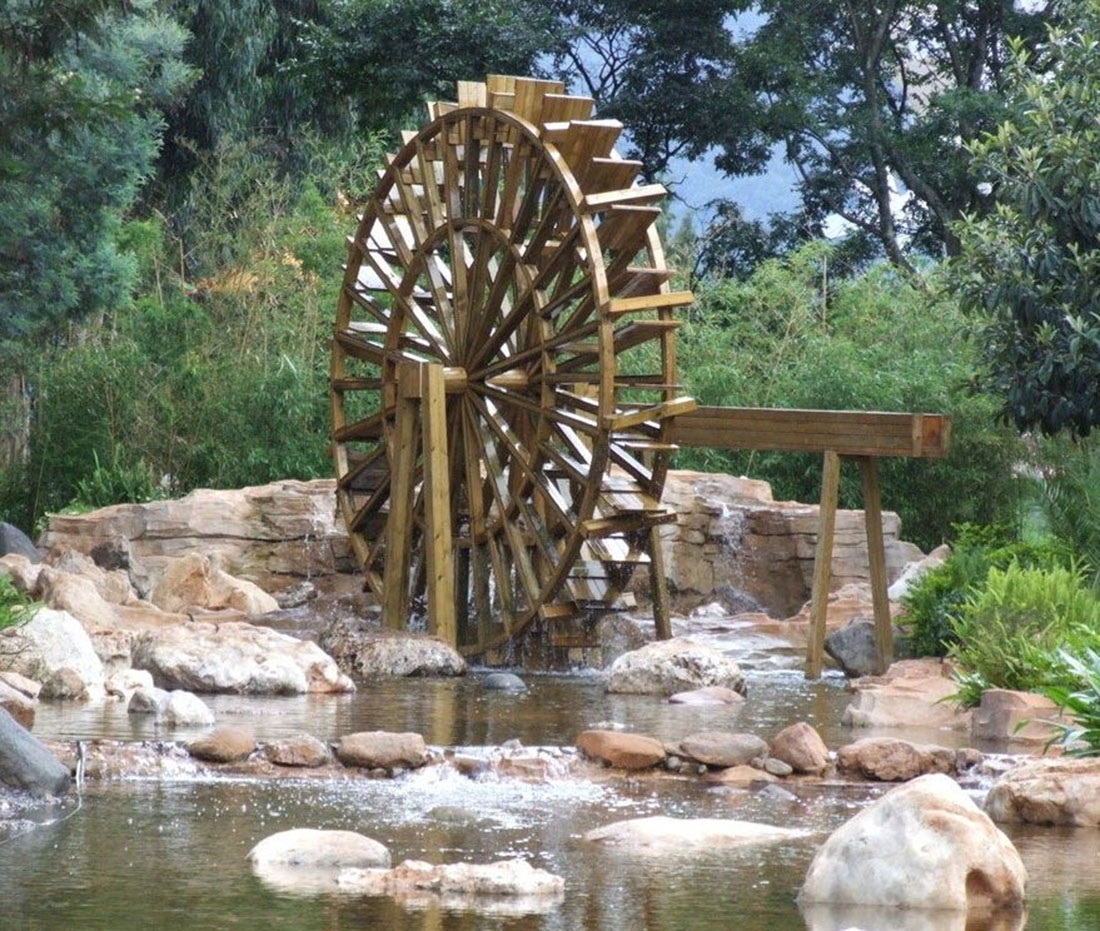 防腐木水车|西安宏艺达防腐木水车