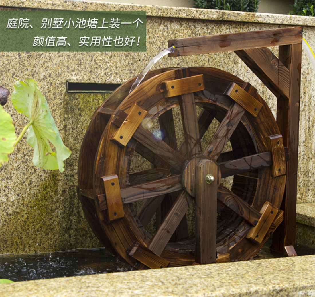 防腐木水车|西安宏艺达防腐木水车