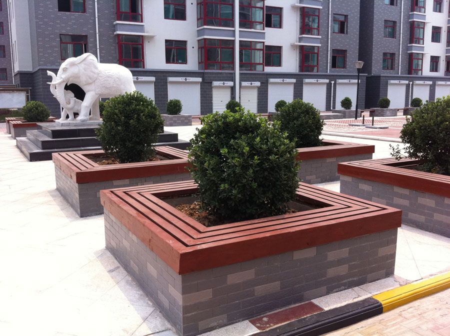 防腐木花箱|西安宏艺达防腐木花箱