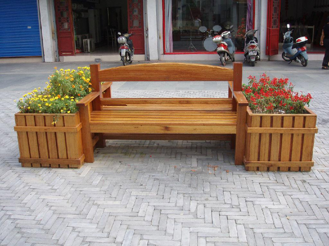 防腐木花箱|西安宏艺达防腐木花箱