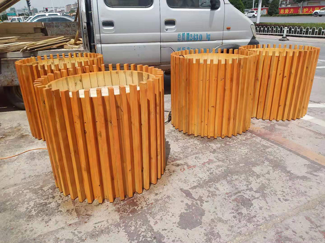 防腐木花箱|西安宏艺达防腐木花箱