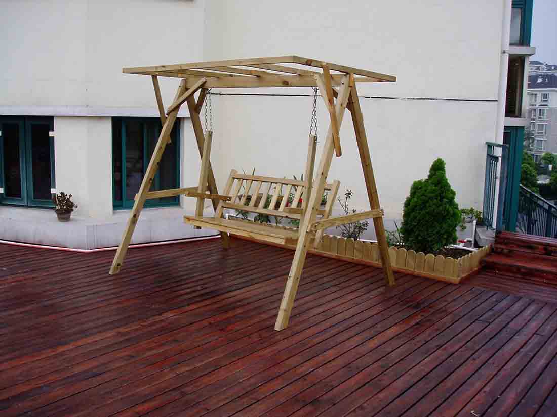 防腐秋千|西安宏艺达防腐木秋千