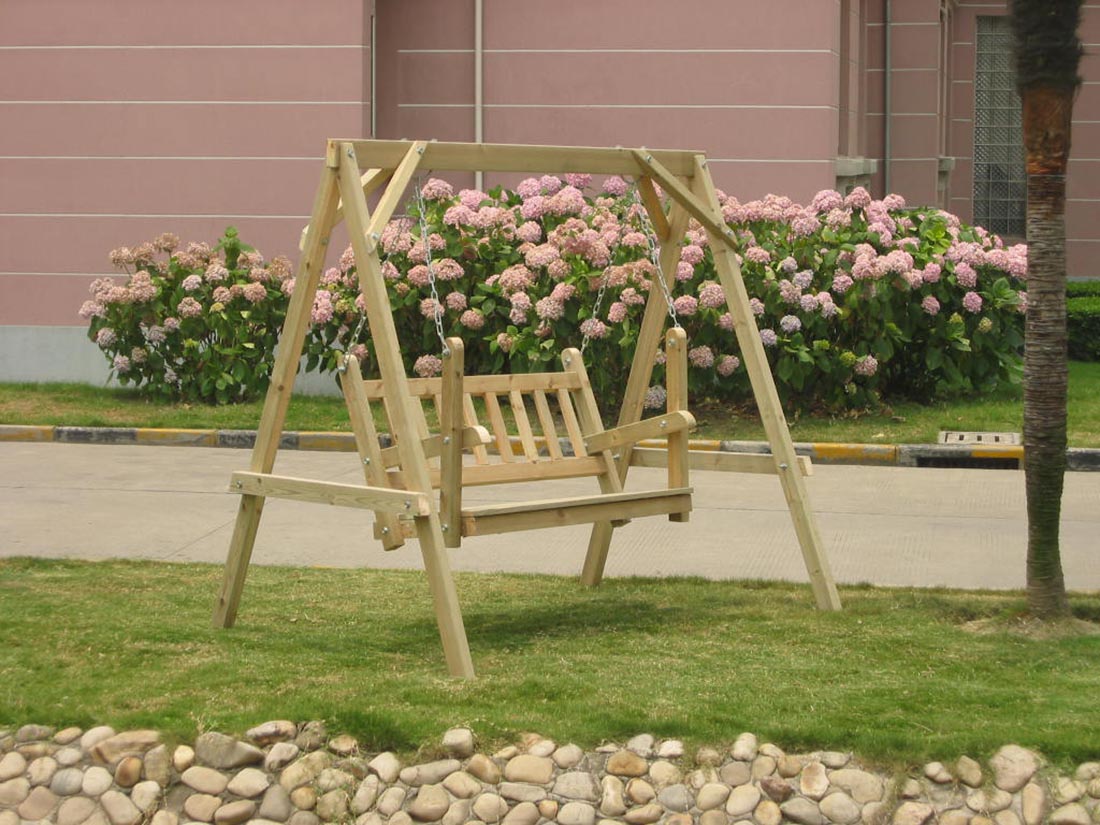 防腐秋千|西安宏艺达防腐木秋千