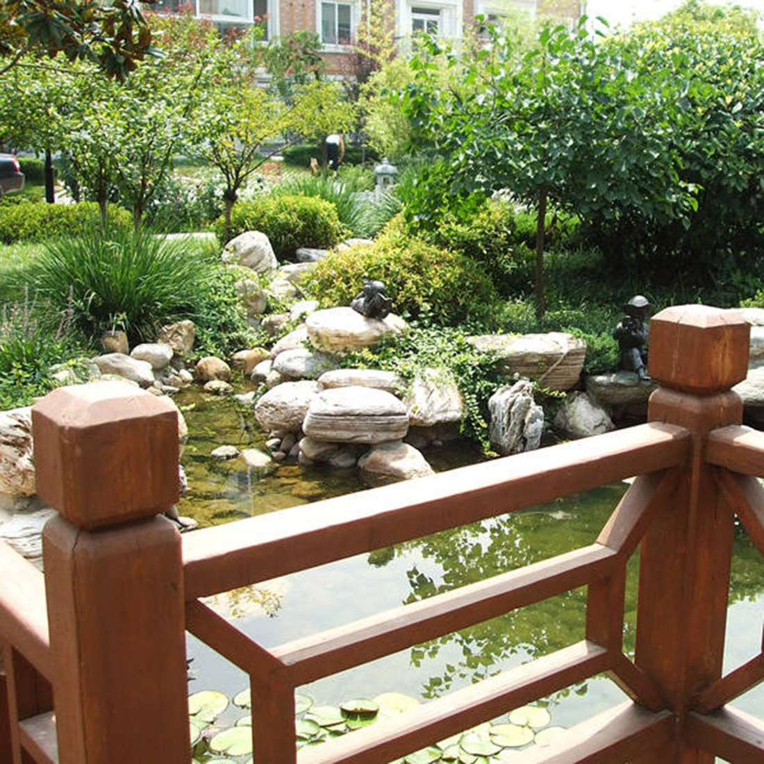 防腐木栏杆|西安宏艺达防腐木栏杆