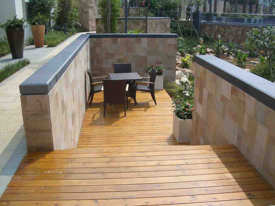 防腐木工程案例|西安宏艺达景观材料