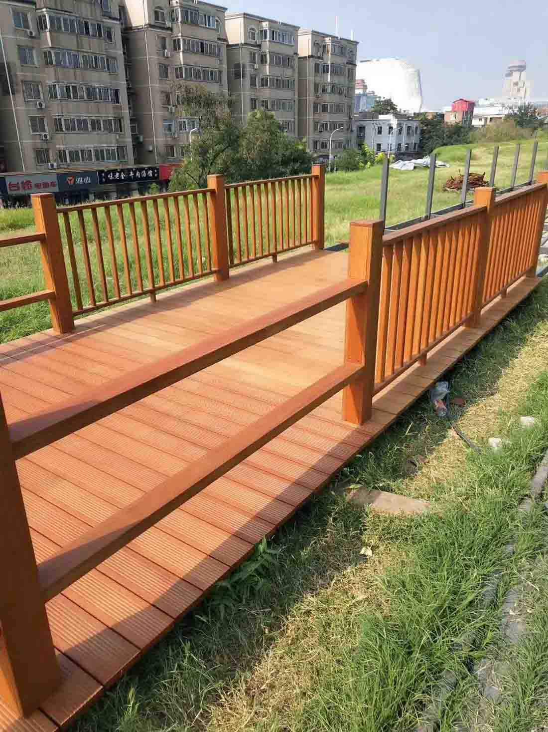 防腐木工程案例|西安宏艺达景观材料