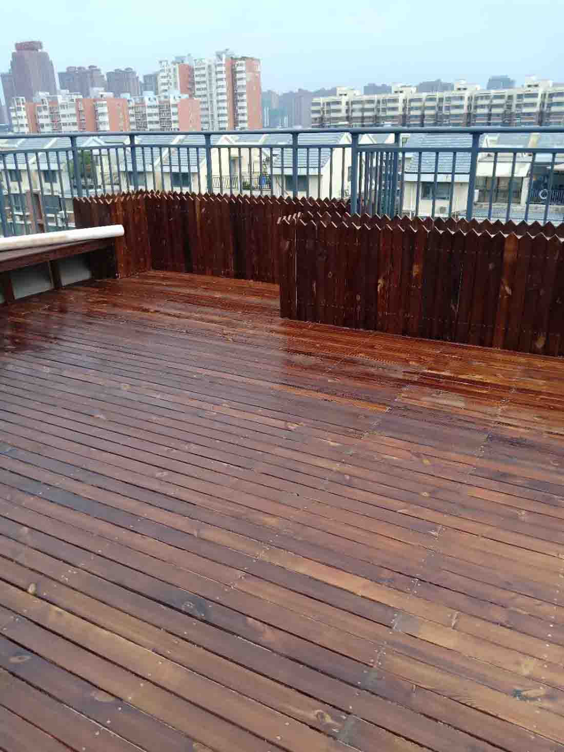 防腐木工程案例|西安宏艺达景观材料