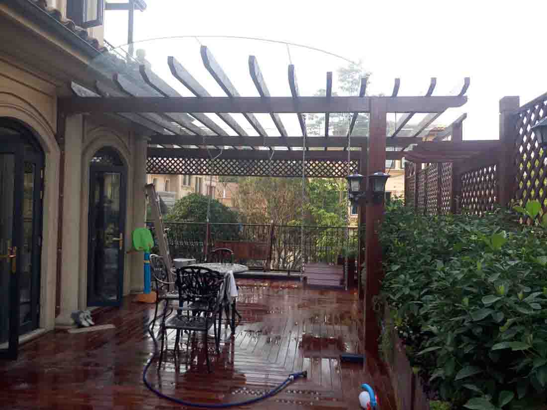 防腐木工程案例|西安宏艺达景观材料