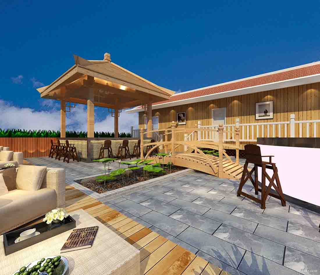 防腐木工程案例|西安宏艺达景观材料