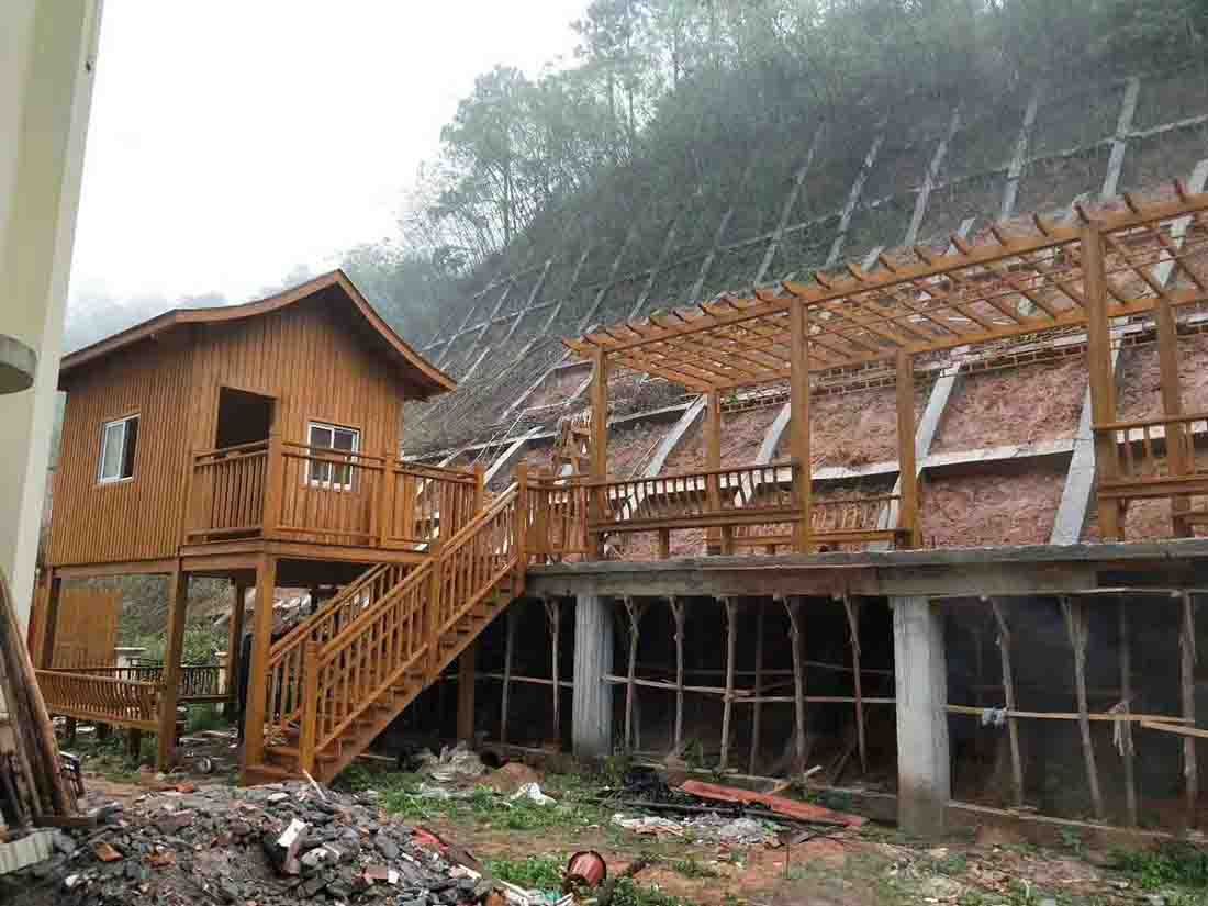 防腐木工程案例|西安宏艺达景观材料